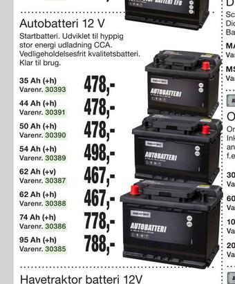 Harald Nyborg Autobatteri 12 v tilbud