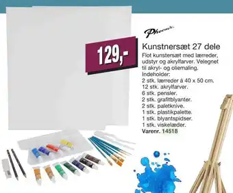 Kunstnersæt 27 dele