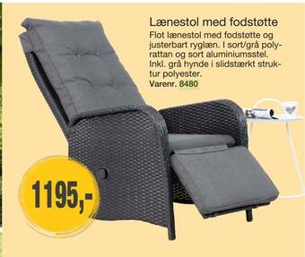 Lænestol med fodstøtte