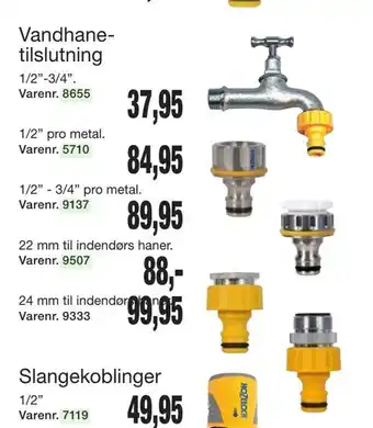 Vandhane tilslutning