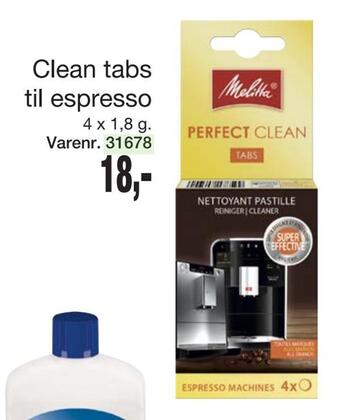 Clean tabs til espresso