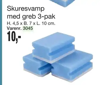 Skuresvamp med greb 3-pak