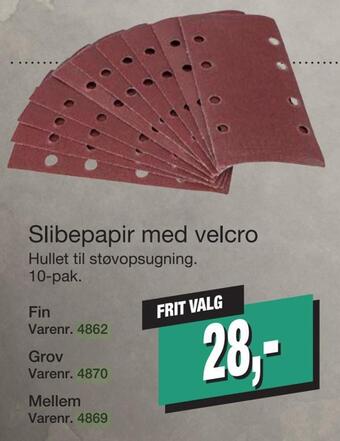 Slibepapir med velcro