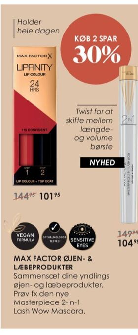 Matas Max factor tilbud