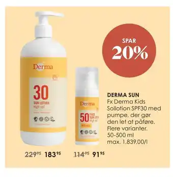 Matas Derma sun tilbud
