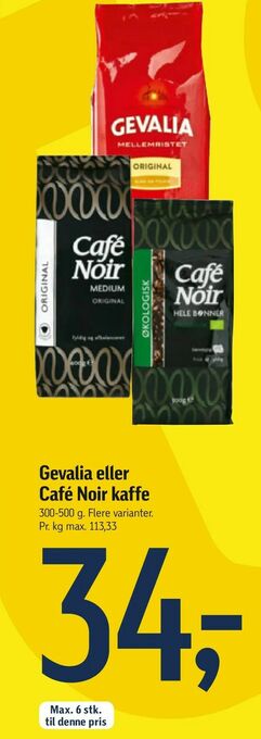 Føtex Gevalia eller Café Noir kaffe tilbud