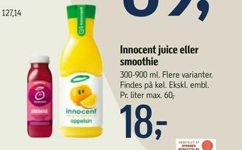 Føtex Innocent juice eller smoothie tilbud