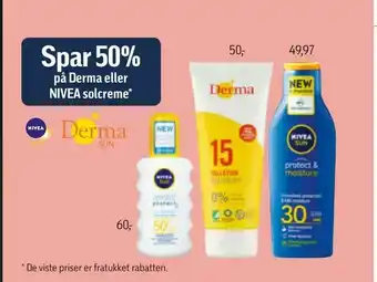 Føtex Derma eller NIVEA solcreme tilbud