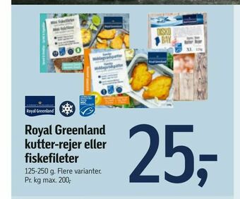 Føtex Royal Greenland kutter-rejer eller fiskefileter tilbud