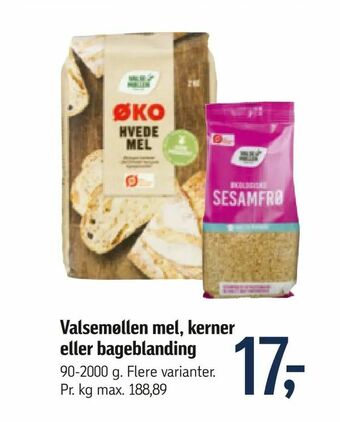 Føtex Valsemøllen mel, kerner eller bageblanding tilbud