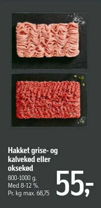 Føtex Hakket grise- og kalvekød eller oksekød tilbud