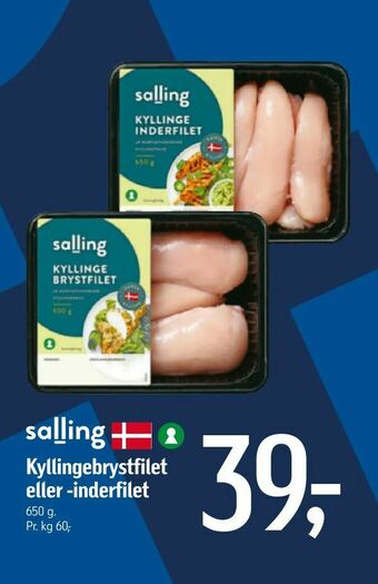 Føtex Kyllingebrystfilet eller -inderfilet tilbud