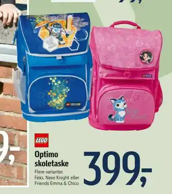 Føtex Optimo skoletaske tilbud