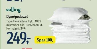 Føtex Dyne/pudesæt tilbud