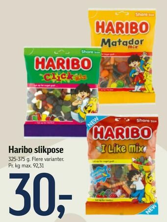 Føtex Haribo slikpose tilbud