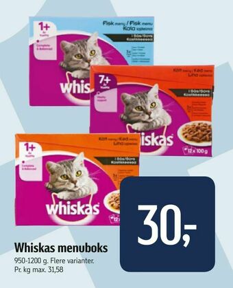 Føtex Whiskas menuboks tilbud