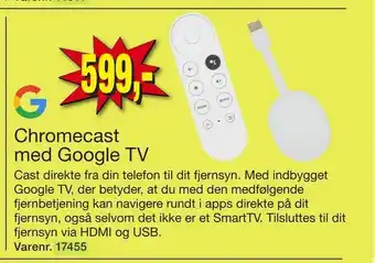 Harald Nyborg Chromecast med Google TV tilbud