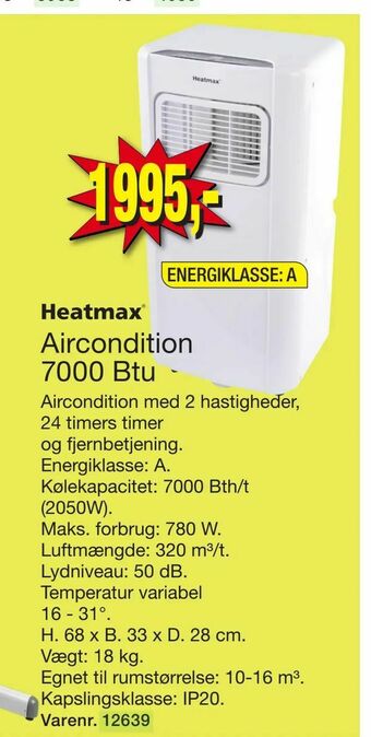 Harald Nyborg Aircondition 7000 Btu tilbud