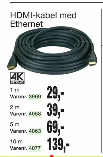 Harald Nyborg HDMI-kabel med Ethernet tilbud