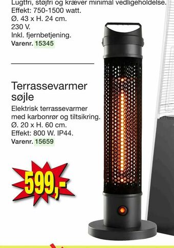 Harald Nyborg Terrassevarmer søjle tilbud