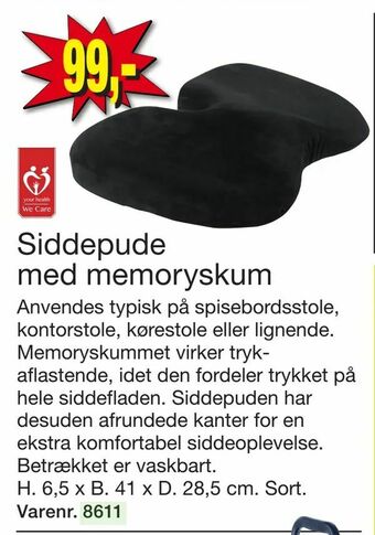Harald Nyborg Siddepude med memoryskum tilbud