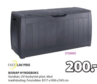 JYSK Bisnap Hyndeboks tilbud