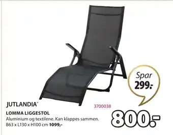JYSK Jutlandia Lomma Liggestol tilbud