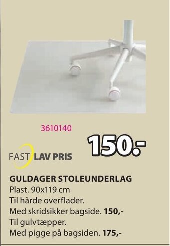 JYSK Guldager Stoleunderlag tilbud
