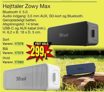 Harald Nyborg Højttaler Zowy Max tilbud