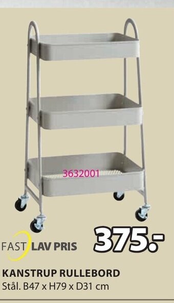 JYSK Kanstrup Rullebord tilbud