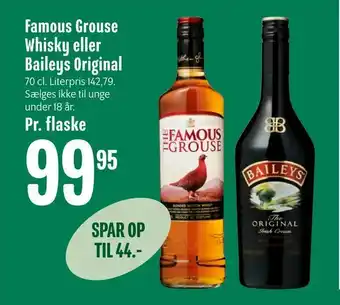 Min Købmand Famous Grouse Whisky eller Baileys Original tilbud