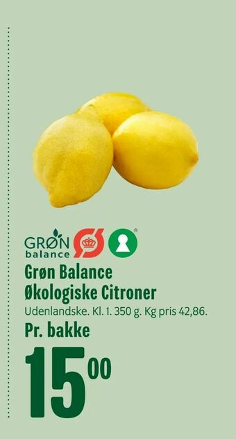Min Købmand Grøn Balance Økologiske Citroner tilbud