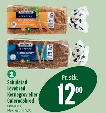Schulstad Levebrød Kernegrov eller Gulerodsbrød