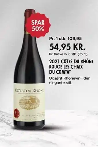 MENY 2021 cotes du rhone rouge les chaix du comtat tilbud