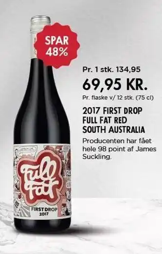 2017 first drop full fat red south australia