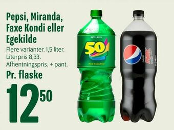 Min Købmand Pepsi, Miranda, Faxe Kondi eller Egekilde tilbud