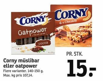 SPAR Corny müslibar eller oatpower tilbud