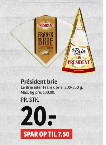 SPAR Président brie tilbud