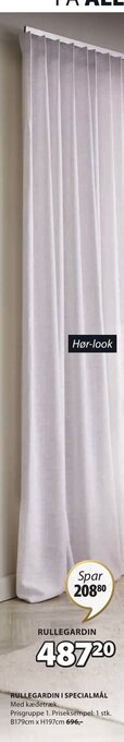 JYSK Rullegardin I Specialmål tilbud