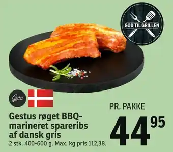 SPAR Gestus røget BBQ marineret spareribs af dansk gris tilbud