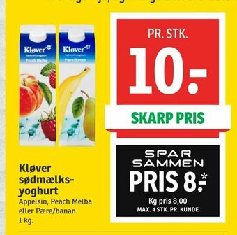 SPAR Kløver sødmælksyoghurt tilbud