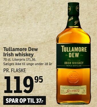 SPAR Tullamore Dew Irish whiskey tilbud