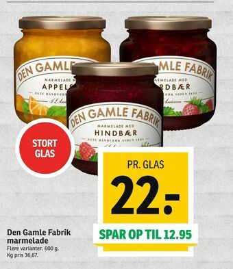 SPAR Den Gamle Fabrik marmelade tilbud