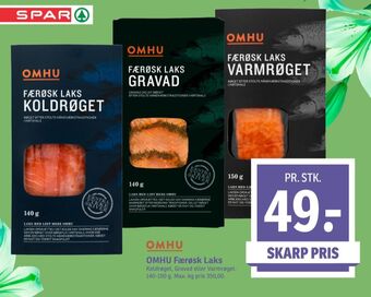 SPAR Omhu laks i skiver tilbud