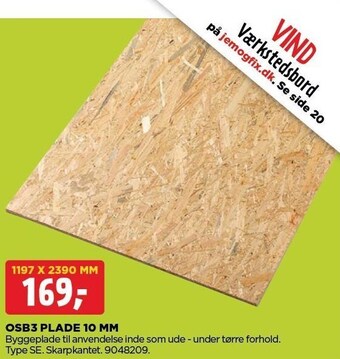 jem & fix Osb3 plade 10 mm tilbud