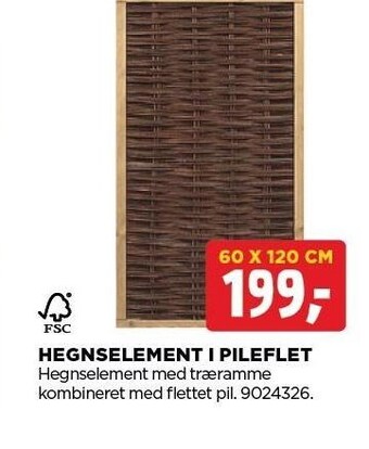jem & fix Hegnselement i pileflet tilbud