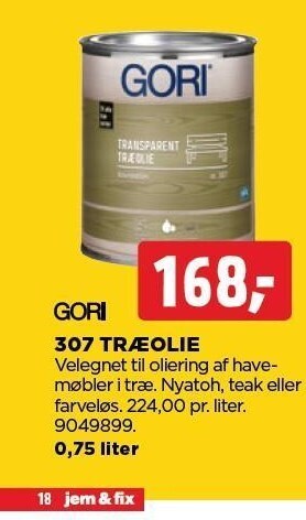jem & fix 307 træolie tilbud