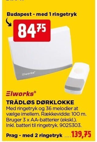 Trådløs dørklokke