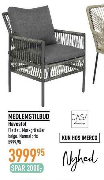 Imerco Havestol tilbud