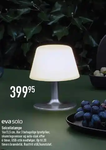 Imerco Eva solo solcellelampe tilbud